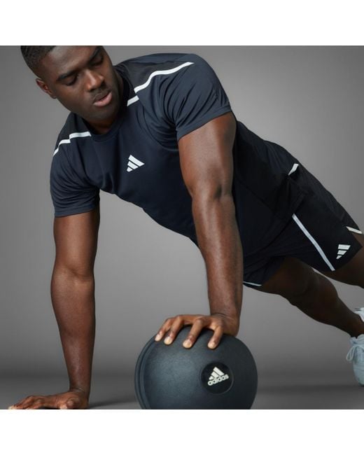 Adidas Blue Designed For Training Pro-Series Tee for men