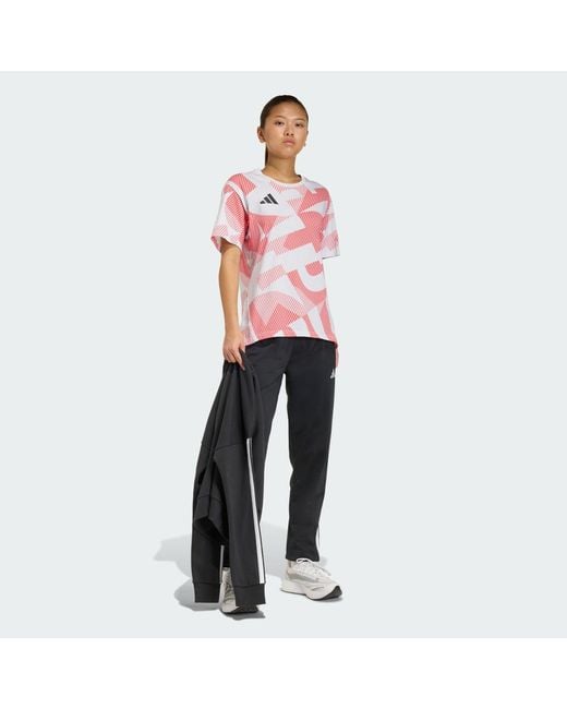 Adidas Red Poc Aop T-Shirt W