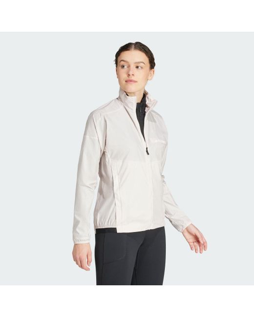 Adidas White Terrex Multi Wind Jacket