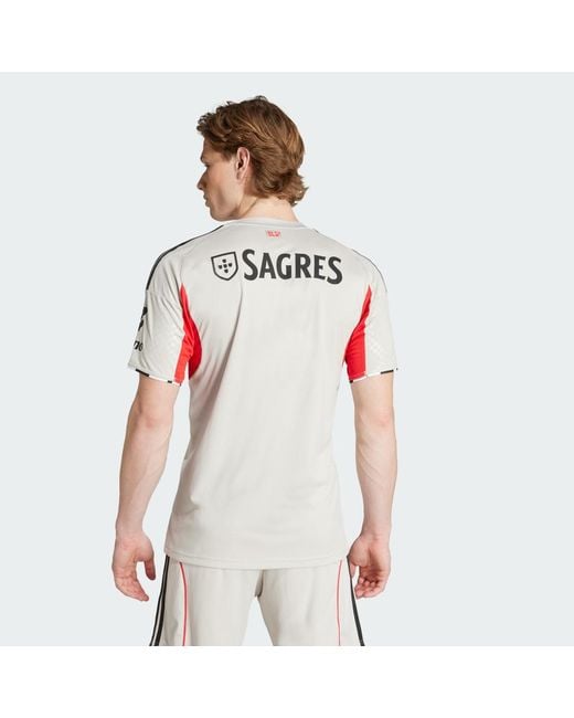 Adidas Red Benfica 25/26 Away Jersey for men