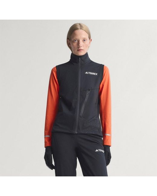 Adidas Red Terrex Xperior Cross-Country Ski Softshell Vest