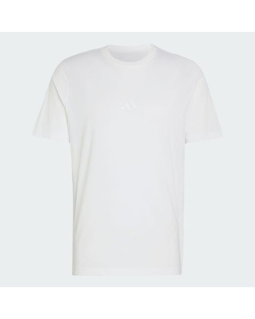 Adidas White Tennis Graphic T-Shirt for men