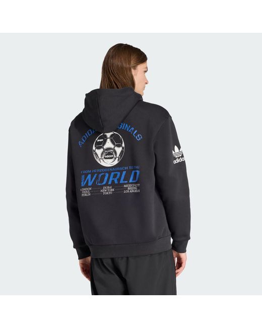 Adidas Black Graphic Hoodie for men