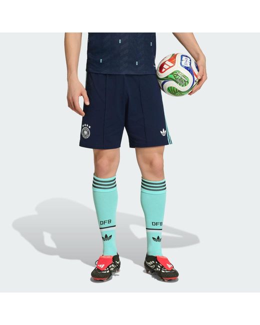 Adidas Blue Germany 26 Away Authentic Shorts for men