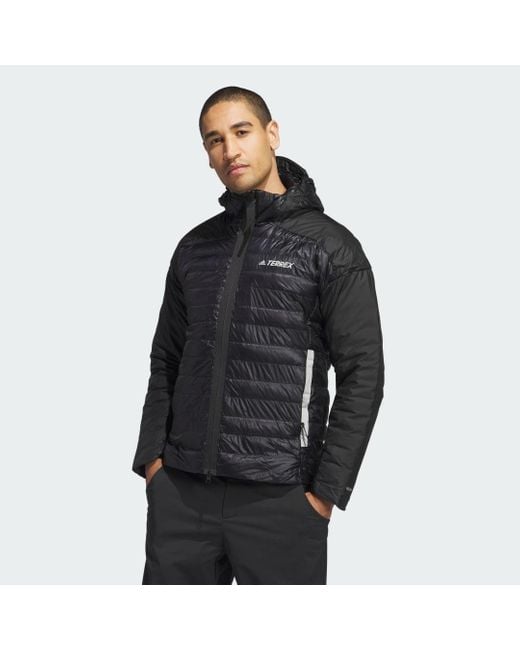 Adidas Black Terrex Myshelter Down Hooded Jacket for men