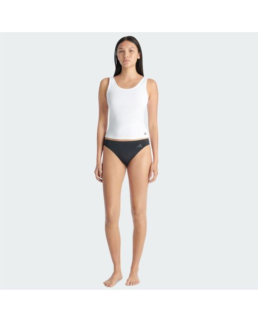Adidas White Active Seamless 3 Pack Bikini Brief Underwear