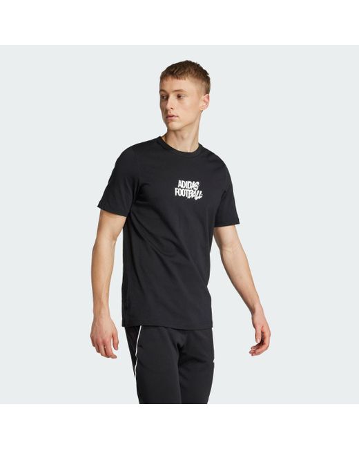 T-Shirt Grafica Con Storia Del Tango Del Calcio di Adidas in Black da Uomo