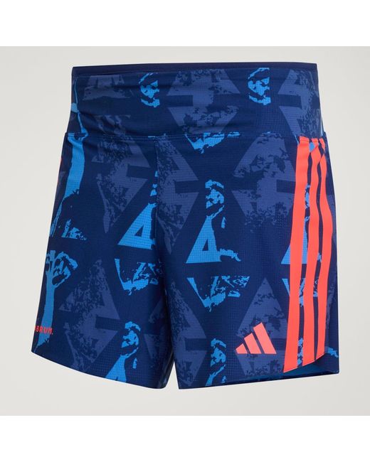Adidas Blue Adizero Labrum Gel Pocket Shorts for men
