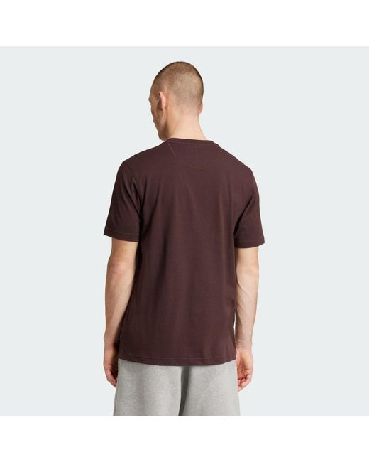 Adidas Originals Brown Trefoil Essentials Tee for men