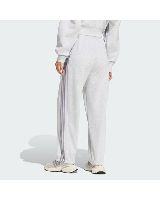 Adidas White Track Tracksuit Bottoms