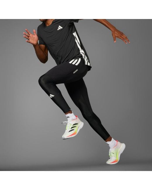 Mallas Largas Adizero Running Adidas de hombre de color Black