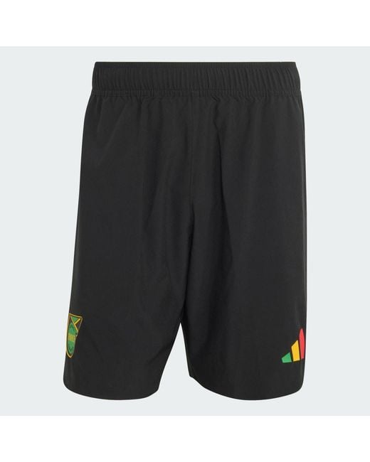 Adidas Blue Jamaica X Bob Marley Tiro Travel Shorts for men