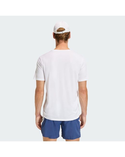 Adidas White Adi365 Running Essentials T-Shirt for men
