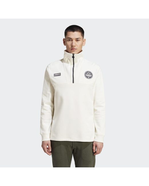 Adidas White Bellshill Half Zip for men