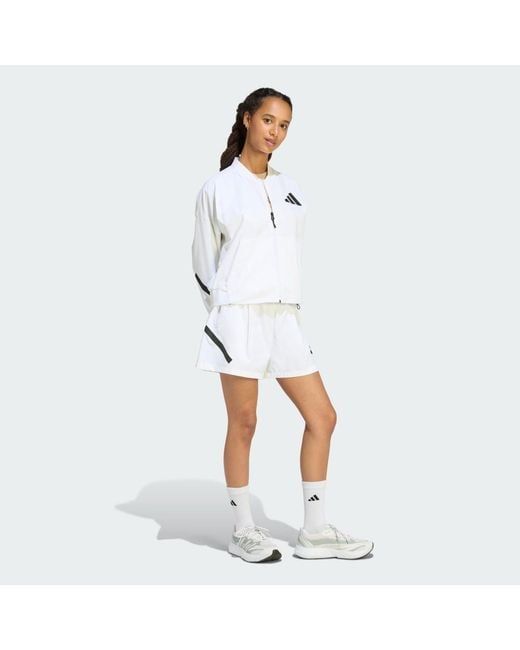 Adidas White Lifestyle Z. N.E. Woven Short Kg8538
