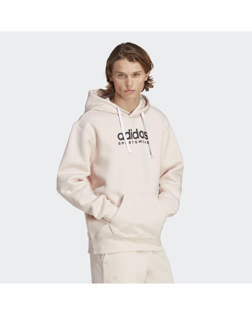 Hoodie All Szn Fleece Graphic di Adidas in Natural da Uomo