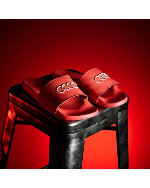 Adidas Red Adilette Comfort Audi Revolut F1 Team Slides
