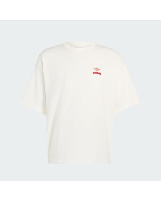 Adidas White Pixelated Burget Character Graphic T-Shirt for men