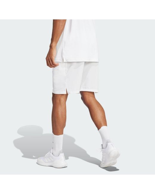 Adidas White Club Tennis Climacool Stretch Woven Shorts for men