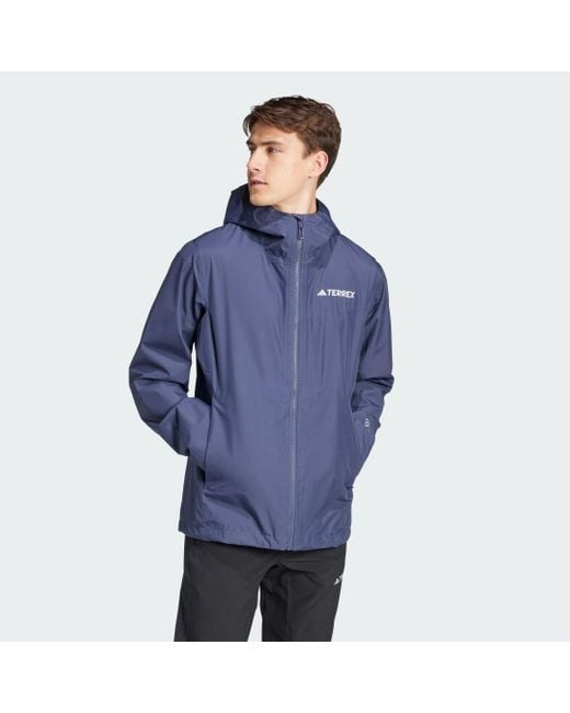 Giacca Terrex Multi 2.5L Rain.Rdy di Adidas in Blue da Uomo