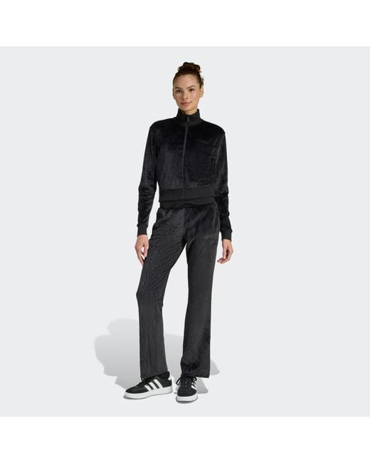 Adidas Black Glam Velvet Tracksuit