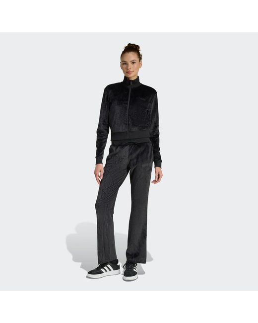 Chándal Glam Velvet Adidas de color Black