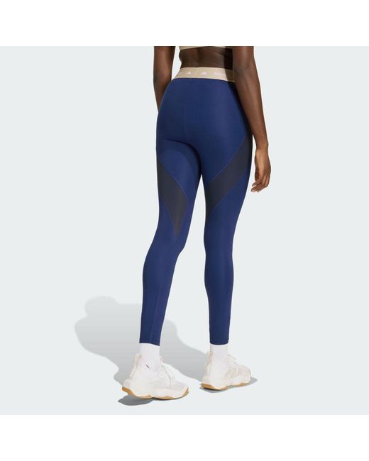 Adidas Blue Techfit Workout Color Block 7/8 Leggings