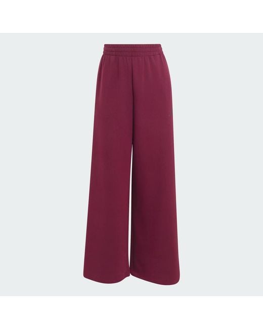 Adidas Red Soft Lux Straight Leg Tracksuit Bottoms