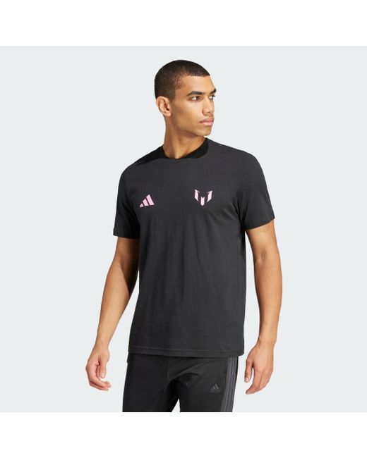 T-Shirt Messi di Adidas in Black da Uomo