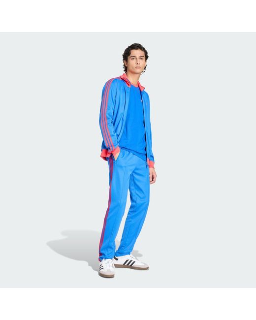 Adidas Blue Classic Track Pants for men