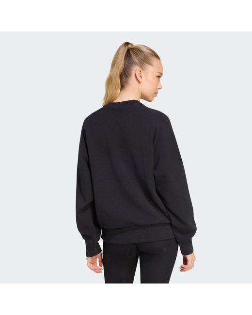 Adidas Black Soft Lux Loose Sweatshirt