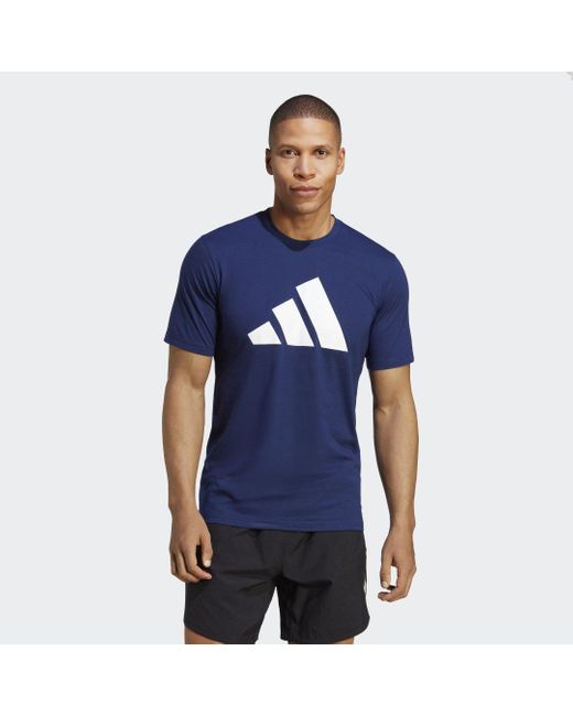 Train Essentials Feelready Logo Training di Adidas in Blue da Uomo