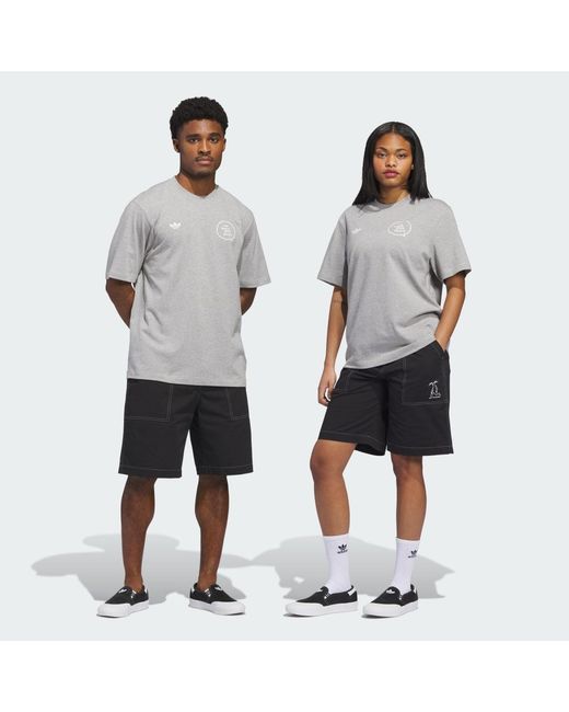 Adidas White Skateboarding X Mark Gonzales Shorts