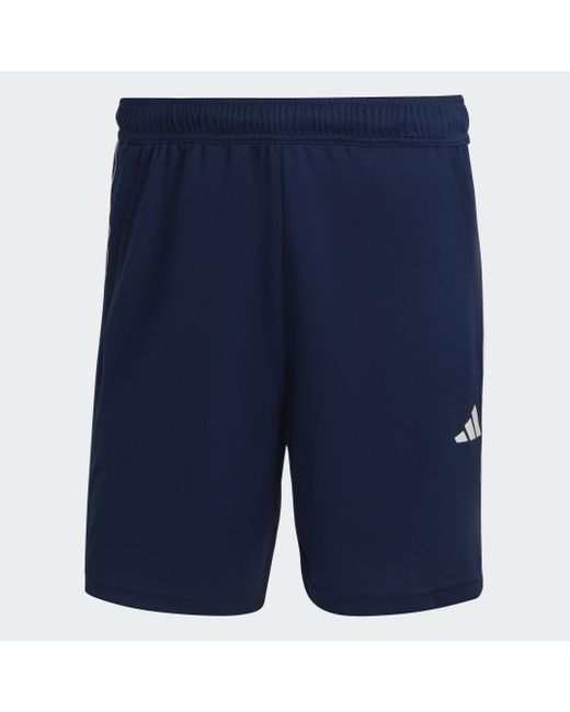 Adidas Blue Train Essentials Piqué 3-stripes Training Shorts for men