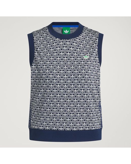 Adidas Blue Originals All Over Vest