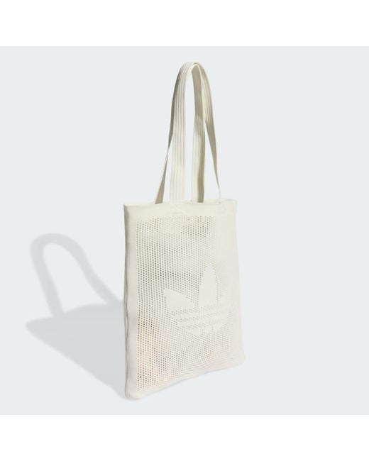 Adidas White Crochet Tote Bag