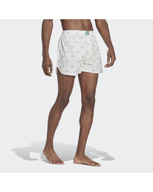 Boxer Comfort Core Cotton Icon (confezione da 2) di Adidas in White da Uomo