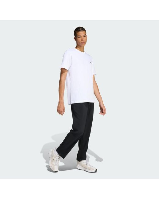 Adidas White Summer Slide Trim Graphic T-Shirt for men