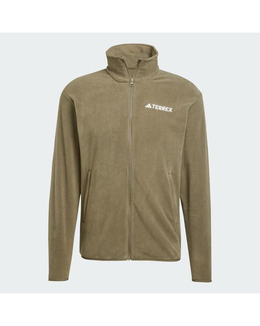 Adidas Green Multi Essentials Full-Zip Fleece Jacket for men