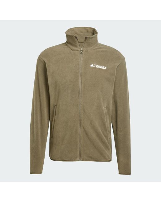 Adidas Green Multi Essentials Full-Zip Fleece Jacket for men