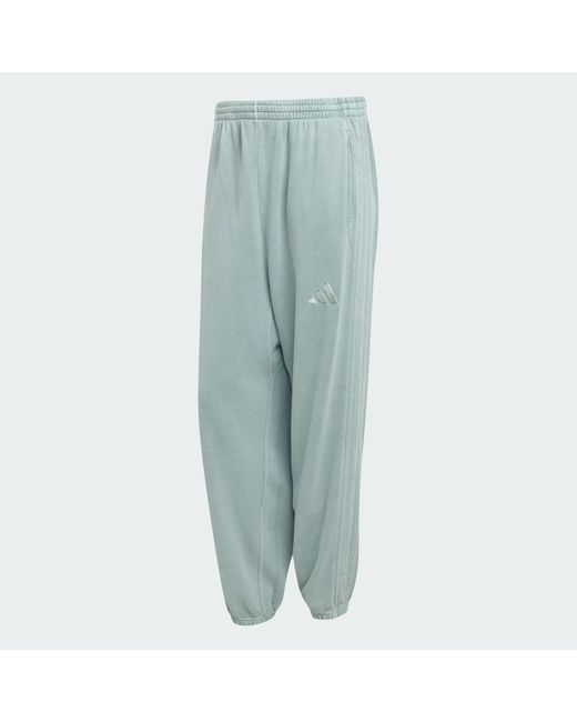 Adidas Blue All Szn French Terry Washed Loose Joggers for men