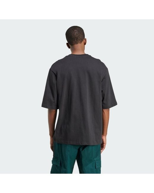 Adidas Black Adicolor Oversized Tee for men