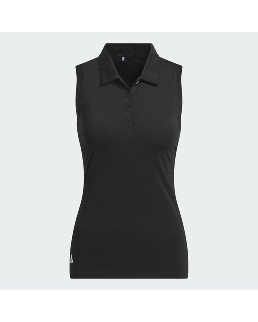 Polo sin mangas Ultimate365 Solid Adidas de color Black