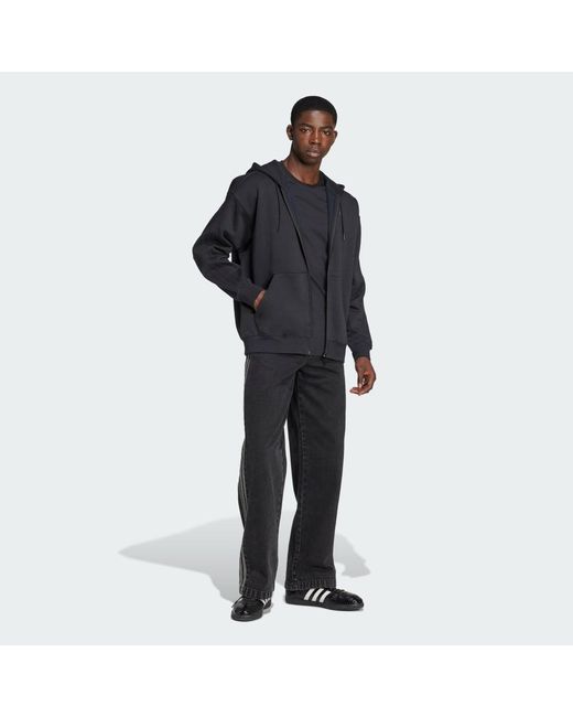 Chaqueta Holgada Con Capucha Adicolor Adidas de hombre de color Black