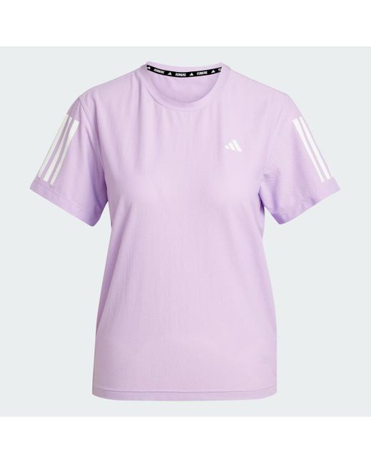 T-Shirt Own The Run di Adidas in Purple