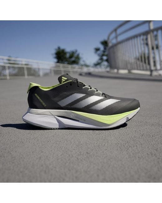Adidas Blue Adizero Boston 12 Shoes for men