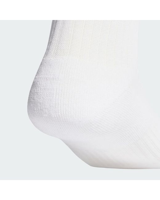 Adidas White 3-Stripes Cushioned Crew Socks 3 Pair Pack
