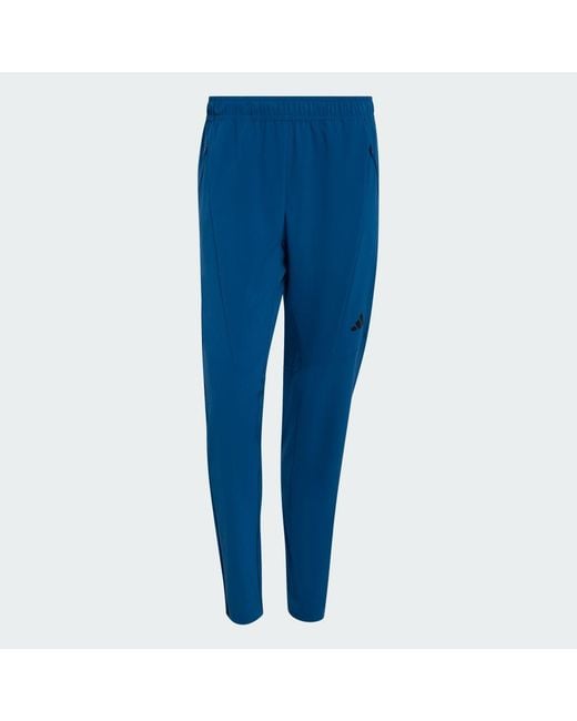 Adidas Blue D4T Workout Joggers for men
