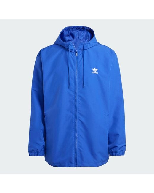 Adidas Originals Blue Trefoil Windbreaker for men