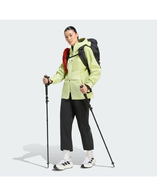 Adidas Green Terrex Xperior 2.5 Layer Hybrid Primeknit Climaproof Jacket